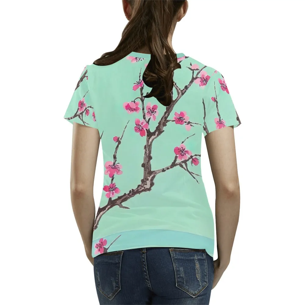 Arizona Green Tea Pattern Women's All Over Print T-shirt