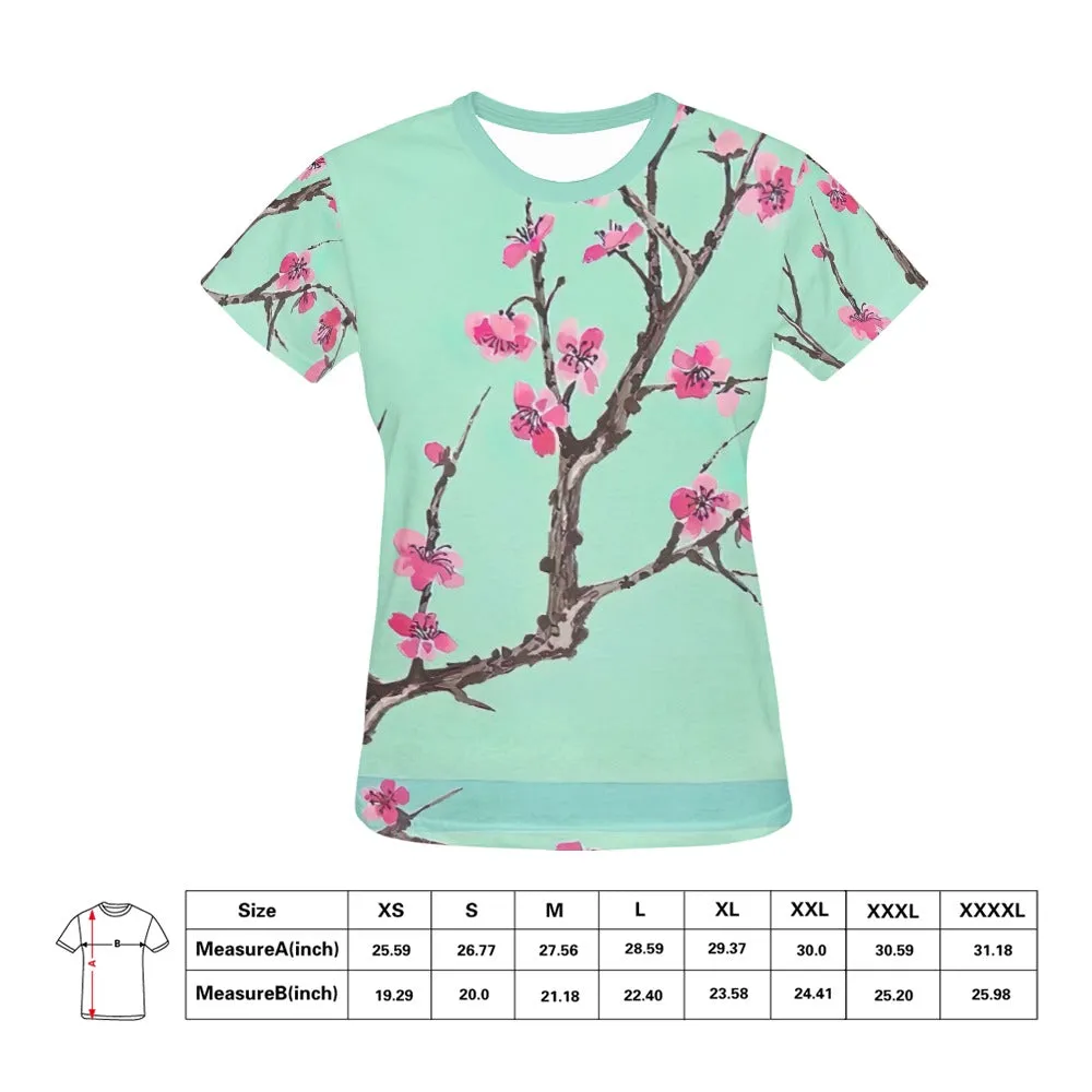 Arizona Green Tea Pattern Women's All Over Print T-shirt