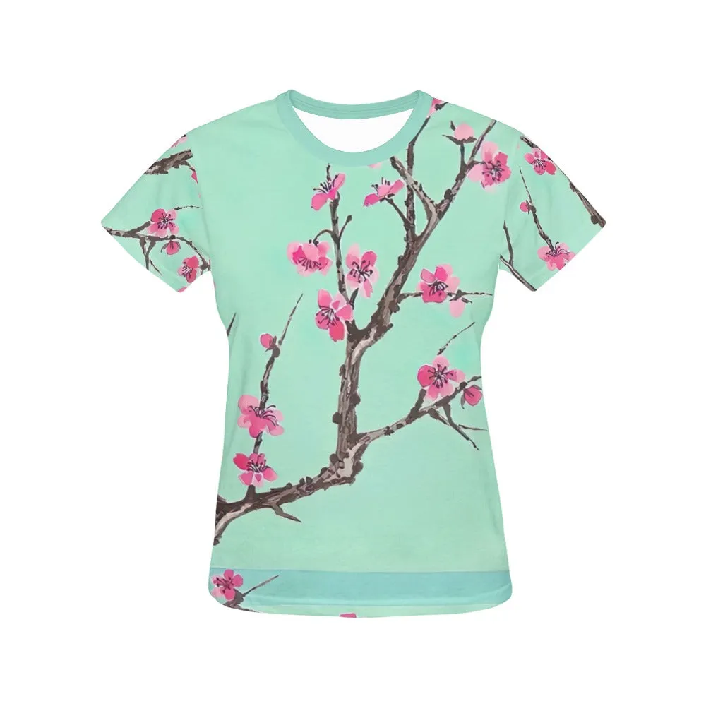 Arizona Green Tea Pattern Women's All Over Print T-shirt