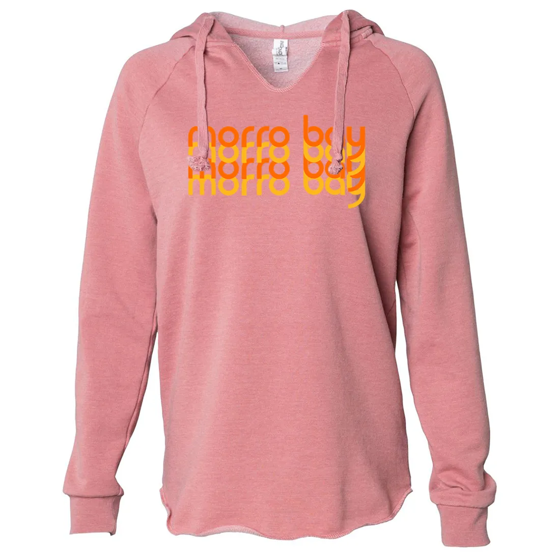 Morro Bay Sunset Stack Women's Soft Hooded Pullover