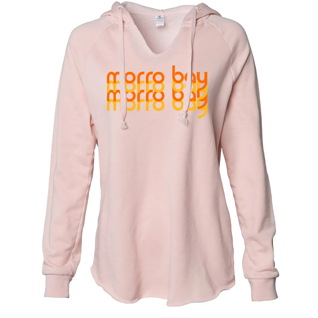 Morro Bay Sunset Stack Women's Soft Hooded Pullover