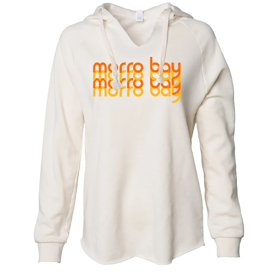 Morro Bay Sunset Stack Women's Soft Hooded Pullover