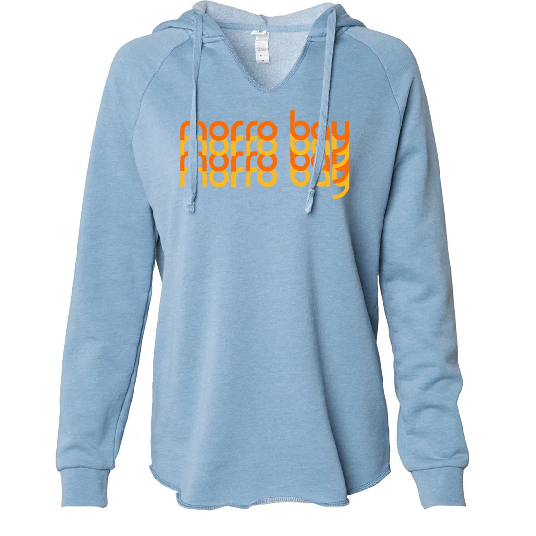 Morro Bay Sunset Stack Women's Soft Hooded Pullover