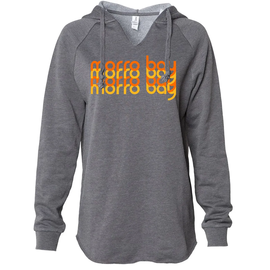 Morro Bay Sunset Stack Women's Soft Hooded Pullover
