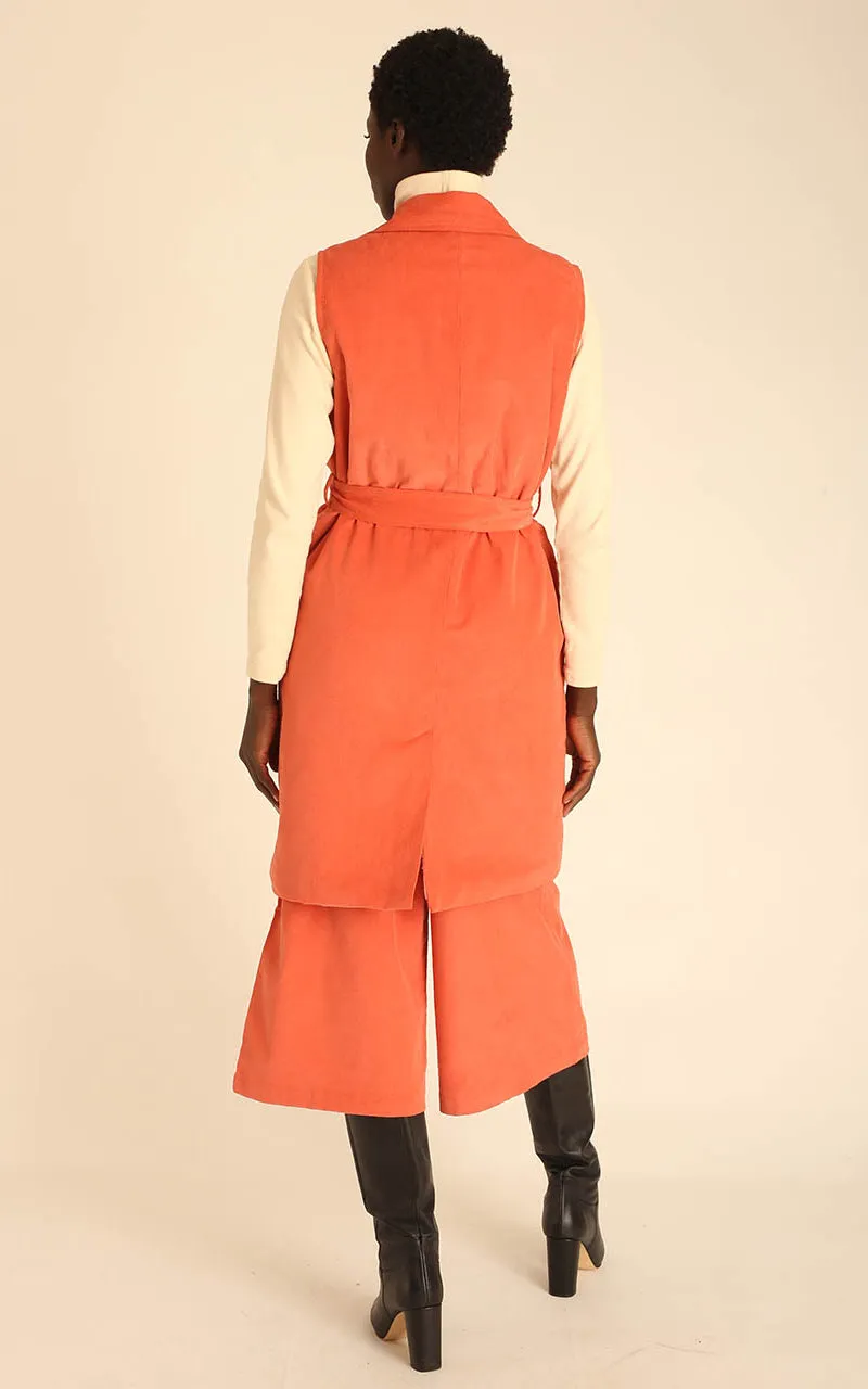 Pepaloves - Long Waistcoat Corduroy Peach